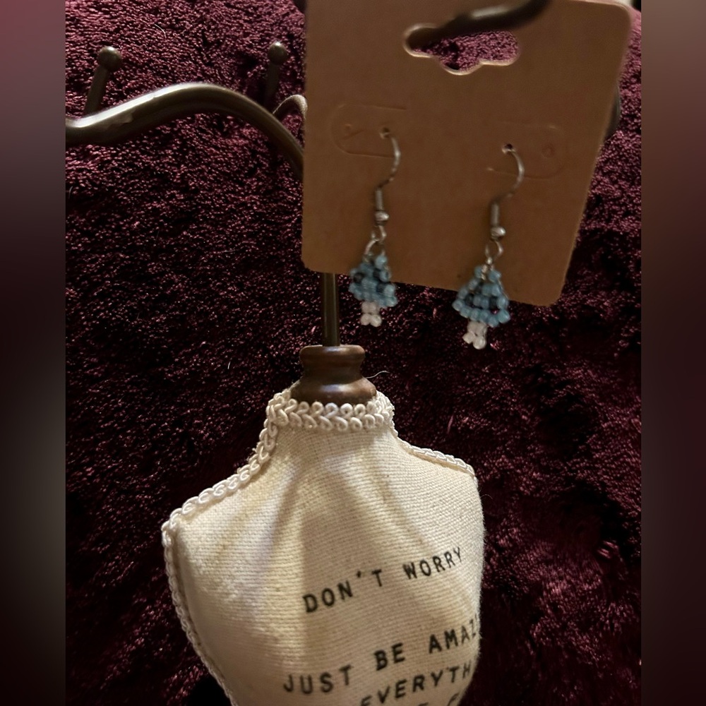 Handmade mushroom earrings